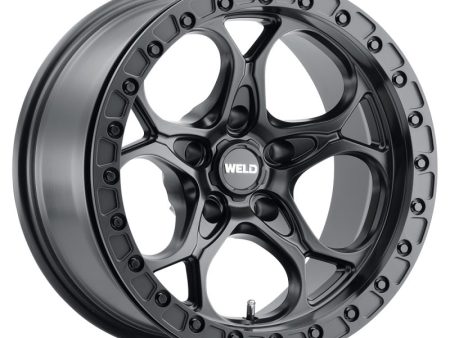 Weld Off-Road W901 17X10 Ledge Beadlock5 5X127 ET-25 BS4.50 Satin Black   Black Ring 71.5 Cheap