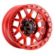 Weld Off-Road W905 17X9 Cinch Beadlock 5X127 5X139.7 ET-12 BS4.50 Candy Red   Red Ring 87.1 on Sale