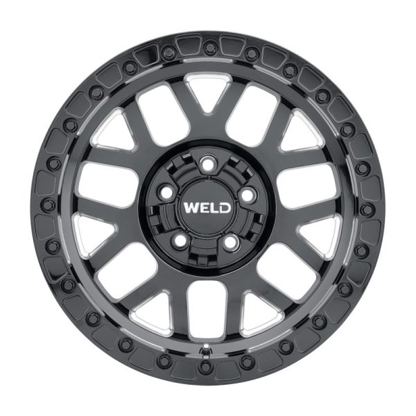 Weld Off-Road W902 17X10 Cinch Beadlock 5X127 5X139.7 ET-24 BS4.50 Gloss BLK MIL   BLK Ring 87.1 For Discount