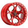 Weld Off-Road W906 17X9 Ledge Beadlock 5X127 ET-12 BS4.50 Candy Red   Red Ring 71.5 Fashion