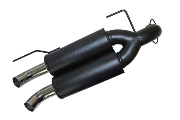 Gibson 11-13 Polaris Ranger RZR XP 900 Base Dual Exhaust - Black Ceramic on Sale